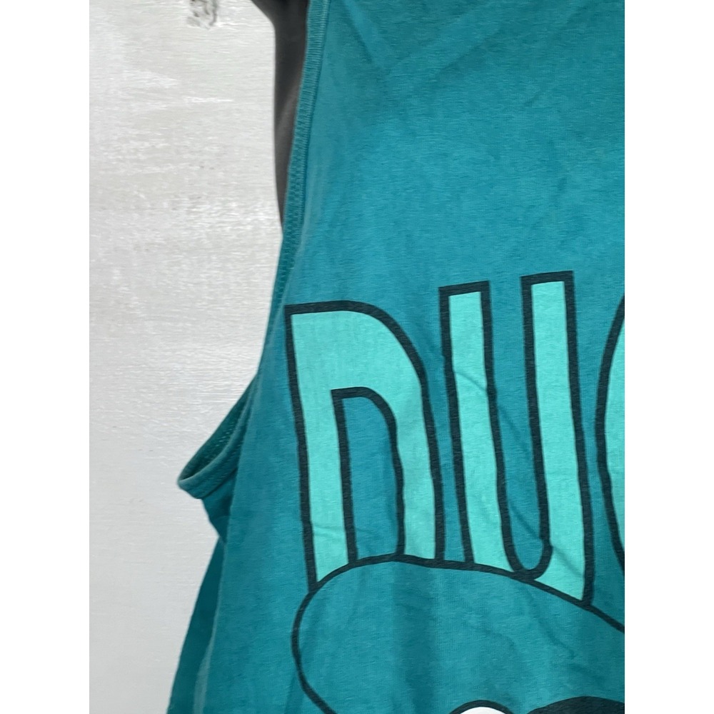 as is-small stain- vtg disney resort tank top donald duck green  mens M - Picture 5 of 10
